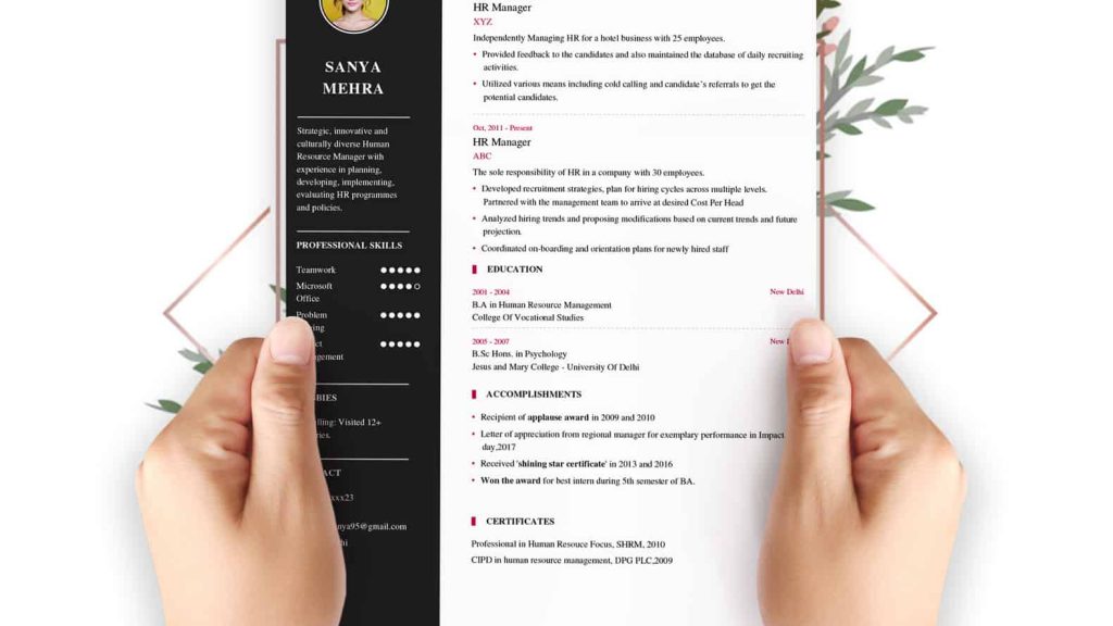 Choose HD Approved Professional Templates And Create Best Resume!